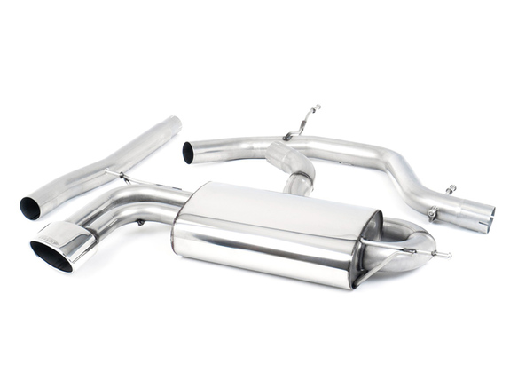 Milltek Edelstahl Racing-Komplettanlage ab Kat Seat Leon 2.0 TDI 170PS Typ 1P 150x92mm oval eingerollt abgeschrägt: SSXSE129