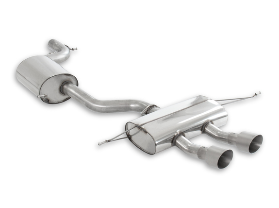 Milltek Edelstahl Sportauspuff-Komplettanlage ab Kat Mittig Seat Leon 1P 1.4l 2.0l inkl. Cupra R 2x100mm rund doppelwandig abgeschrägt Titan matt: SSXSE151