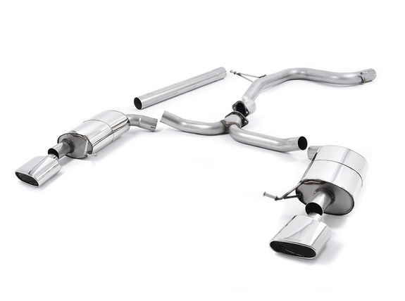 Milltek Edelstahl Duplex Racing-Komplettanlage ab Kat Seat Leon 5F ST 2.0l Cupra je 152x76mm oval eingerollt abgeschrägt: SSXSE172