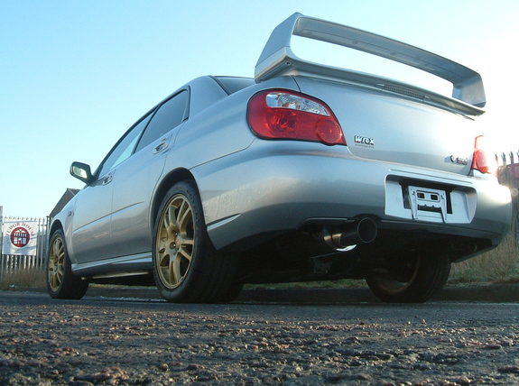 Milltek Edelstahl Sportauspuff-Komplettanlage ab Kat Subaru Impreza 2.0l Turbo inkl. WRX STi 100mm rund doppelwandig abgeschrägt