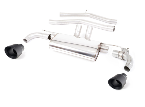 Milltek Edelstahl Duplex Sportauspuff Toyota Supra 3.0l GR Typ A90 je 115mm rund doppelwandig abgeschrägt in schwarz: SSXTY102