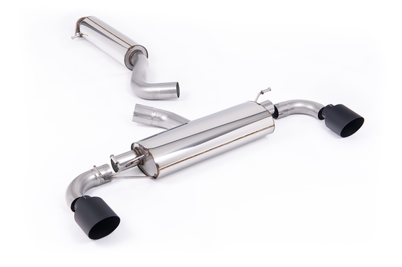 Milltek Edelstahl Duplex Sportauspuff-Komplettanlage ab OPF Toyota Yaris 1.6l GR Typ XP21 Facelift je 115mm rund doppelwandig abgeschrägt schwarz: SSXTY201