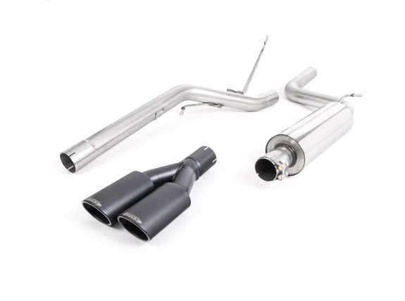 Milltek Edelstahl Sportauspuff-Komplettanlage ab Kat VW Caddy 2.0 TDI 2x100x80mm oval eingerollt abgeschrägt schwarz: SSXVW301