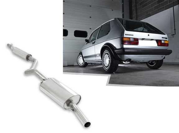 Milltek Edelstahl Sportauspuff-Komplettanlage VW Golf 1 GTI 60mm rund scharf gerade: MCXVW207