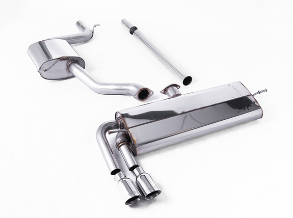 Milltek Edelstahl Sportauspuff-Komplettanlage ab Kat VW Golf 7 1.5l TSI 2x80mm rund doppelwandig abgeschrägt: SSXVW516 Milltek Edelstahl Sportauspuff-Komplettanlage ab Kat VW Golf 7 1.5l TSI 2x80mm rund doppelwandig abgeschrägt: SSXVW516