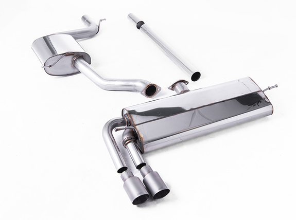 Milltek Edelstahl Sportauspuff-Komplettanlage ab Kat VW Golf 7 1.5l TSI 2x80mm rund doppelwandig abgeschrägt Titan matt: SSXVW518 Milltek Edelstahl Sportauspuff-Komplettanlage ab Kat VW Golf 7 1.5l TSI 2x80mm rund doppelwandig abgeschrägt Titan matt: SSXVW518