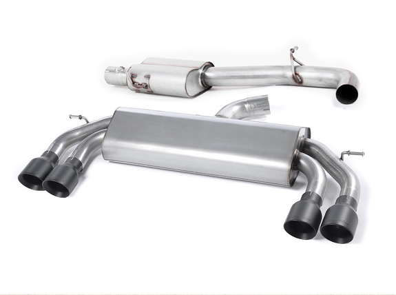 Milltek Edelstahl Duplex Sportauspuff-Komplettanlage ab Kat VW Golf 7 R Facelift 310PS je 2x100mm rund doppelwandig abgeschrägt in schwarz: SSXVW578 Milltek Edelstahl Duplex Sportauspuff-Komplettanlage ab Kat VW Golf 7 R Facelift 310PS je 2x100mm rund doppelwandig abgeschrägt in schwarz: SSXVW578
