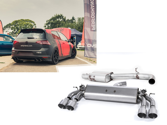 Milltek Edelstahl Duplex Sportauspuff-Komplettanlage ab Kat VW Golf 7 R Facelift 310PS je 2x100mm rund doppelwandig abgeschrägt Titan matt: SSXVW579 Milltek Edelstahl Duplex Sportauspuff-Komplettanlage ab Kat VW Golf 7 R Facelift 310PS je 2x100mm rund doppelwandig abgeschrägt Titan matt: SSXVW579