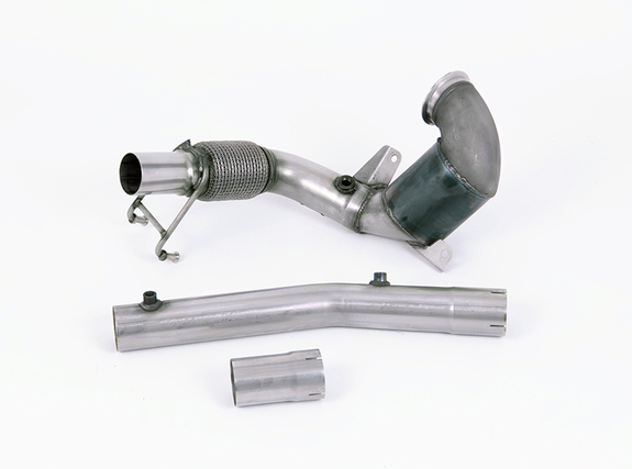 Milltek Edelstahl Ø70mm Downpipe mit 200-Zeller Sportkat inkl. OPF-Ersatzrohr VW Polo GTI ab 11/2018 Typ AW: SSXVW564#2