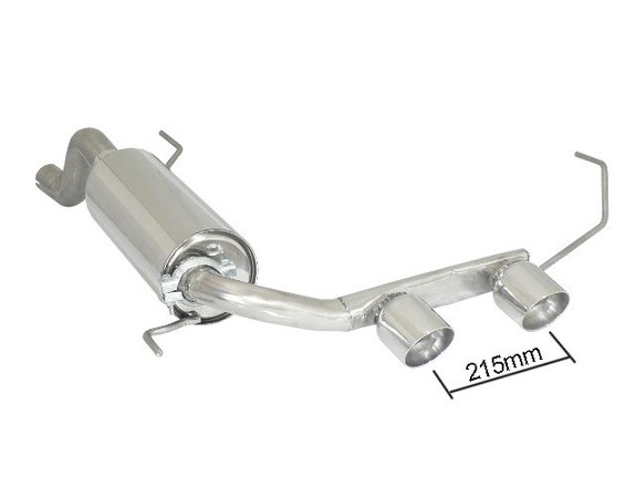 Ragazzon Edelstahl Mittig Sportauspuff Alfa Romeo MiTo 1.4 TB 125kW mit Cadamuro-Heck 2x90mm rund eingerollt abgeschrägt: 50.0290.60#2