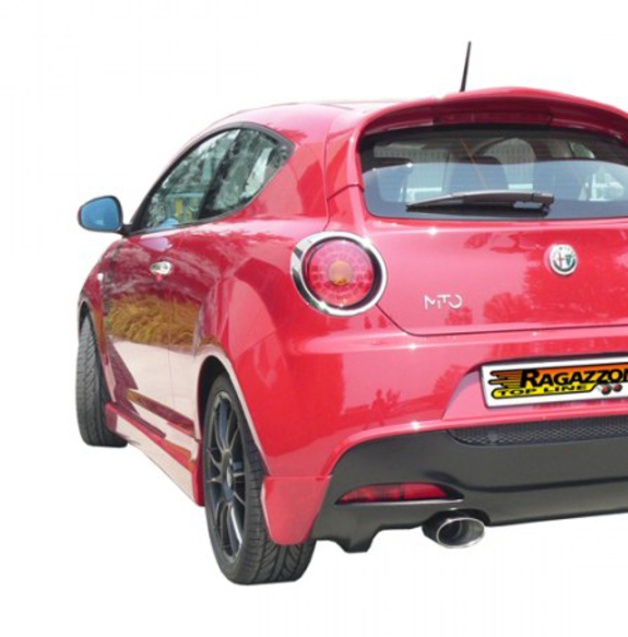Ragazzon Edelstahl Racing-Komplettanlage ab Kat Alfa Romeo MiTo 1.4 TB 125kW 135x90mm oval abgeschrägt: 50.0228.12ANLR2