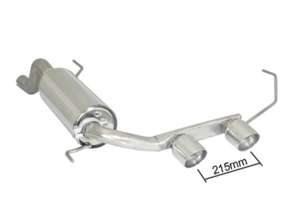 Ragazzon Edelstahl Mittig Sportauspuff Alfa Romeo MiTo 1.4 TB 88kW mit Cadamuro-Heck 2x90mm rund eingerollt abgeschrägt: 50.0291.60