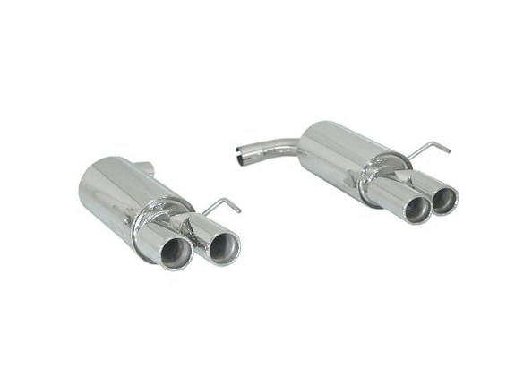 Ragazzon Edelstahl Duplex Sportauspuff Alfa Romeo Spider 939 1.8l TBi je 2x76mm rund eingerollt versetzt