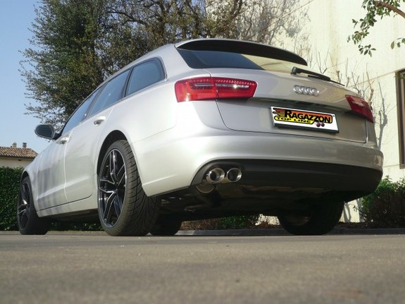 Ragazzon Edelstahl Sportauspuff Audi A6 4G Typ C7 Limo u. Avant 2.0TDI 130kW 2x80mm rund doppelwandig abgeschrägt: 50.0511.65