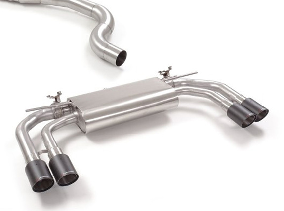 Ragazzon Edelstahl Duplex Racing-Komplettanlage ab Kat Audi RS3 8V Limousine Facelift ab Bj.17 je 2x90mm rund scharf abgeschrägt aus Carbon: 50.0776.78