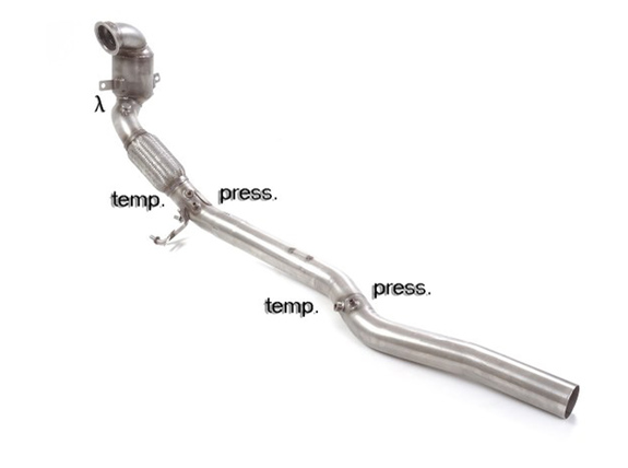 Ragazzon Edelstahl Ø76mm Downpipe mit 200-Zeller-Sport-Kat und OPF-Ersatzrohr Audi SQ2 Typ GA: 50.0874.80#2