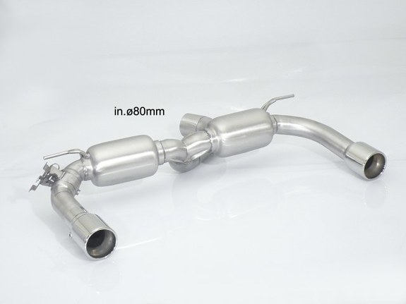 Ragazzon Edelstahl Duplex Sportauspuff BMW 3er F30 F31 Limousine u. Touring 335i je 90mm rund eingerollt gerade: 50.0518.05#1