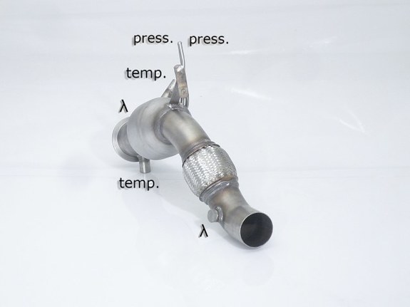 Ragazzon Edelstahl Downpipe mit Sport-Kat (ersetzt Partikelfilter) BMW 4er F32 F33 Coupe Cabrio u. F36 Gran Coupe 430d