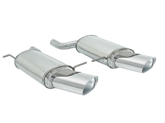 Ragazzon Edelstahl Duplex Sport-Endschalldämpfer BMW X5 E53 3.0l 135kW je 128x80mm flachoval scharfkantig abgeschrägt: 50.0064.11#1