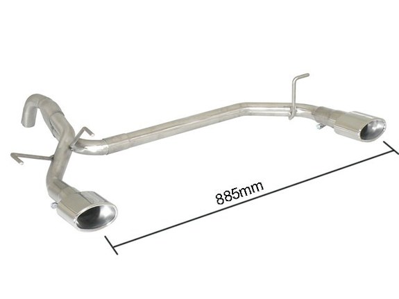 Ragazzon Edelstahl Duplex Racing-Komplettanlage ab Kat Fiat 500 0.9l Turbo je 115x70mm oval eingerollt