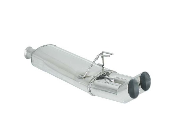 Ragazzon Edelstahl Komplettanlage ab Kat Fiat Coupe 2.0l 20V 2x80mm DTM rund scharfkantig