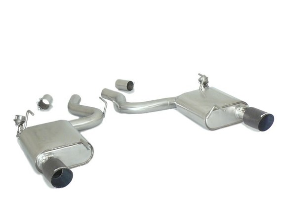 Ragazzon Edelstahl Duplex Komplettanlage ab Kat mit Klappensteuerung Ford Mustang 6 Coupe 2.3l EcoBoost je 102mm rund scharf abgeschrägt aus Carbon: 50.0565.71ANL