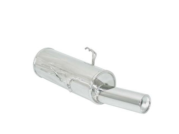 Ragazzon Edelstahl Racing-Komplettanlage ab Kat Peugeot 106 1.4 Sport u. 1.6 Rally 80mm rund eingerollt