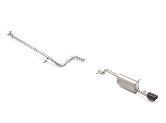 Ragazzon Edelstahl Racing-Komplettanlage ab OPF Peugeot 208 II 1.2l Hybrid 100 90mm rund scharfkantig abgeschrägt aus Carbon: 50.1204.73ANLR1