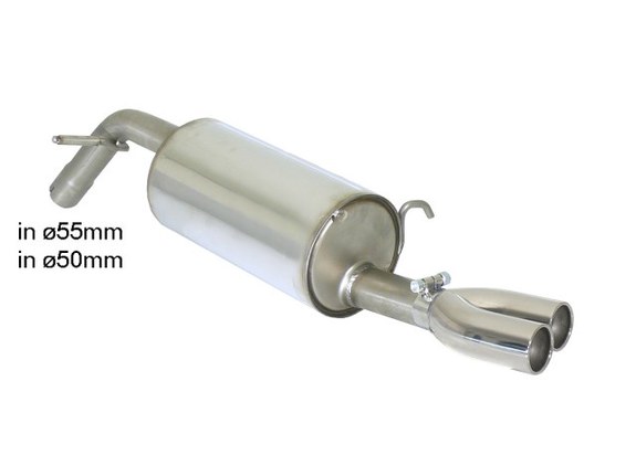 Ragazzon Edelstahl Sportauspuff Peugeot 208 1.6l THP 2x70mm rund eingerollt gerade: 50.0452.25