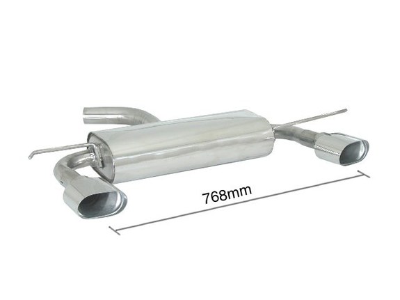 Ragazzon Edelstahl Duplex Sportauspuff Seat Leon 1P 1.9l 2.0l TDI ohne DPF je 128x80mm flachoval scharfkantig abgeschrägt: 50.0157.11#2
