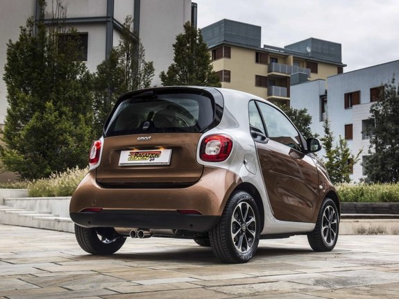 Ragazzon Edelstahl Sportauspuff Mittig Smart Fortwo 3 Typ 453 ab 2014 2x70mm rund eingerollt gerade: 58.0721.25