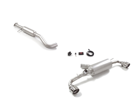 Ragazzon Edelstahl Duplex Sportauspuff-Komplettanlage ab OPF + Klappe Toyota Yaris GR Facelift Typ XP21 je 114mm rund eingerollt abgeschrägt: 50.1177.43ANL
