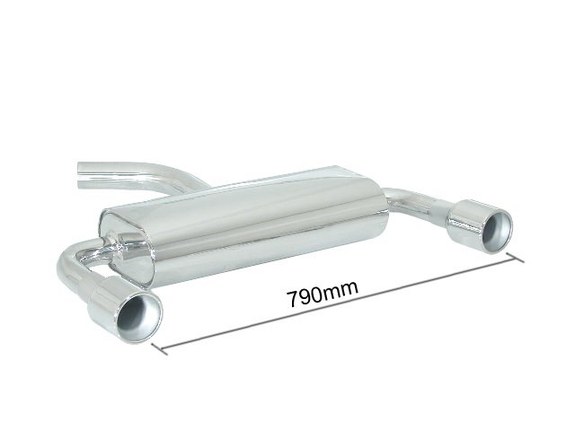 Ragazzon Edelstahl Duplex Sportauspuff VW Golf 5 GTI je 102mm rund eingerollt: 50.0120.06