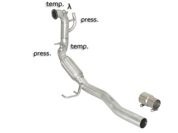 Ragazzon Edelstahl Kat- und Partikelfilter-Ersatzrohr VW Golf 5 TDI mit DPF
