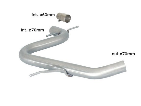 Ragazzon Edelstahl Vorschalldämpfer-Ersatzrohr VW Golf 6 GTI 70mm-System: 55.0374.00