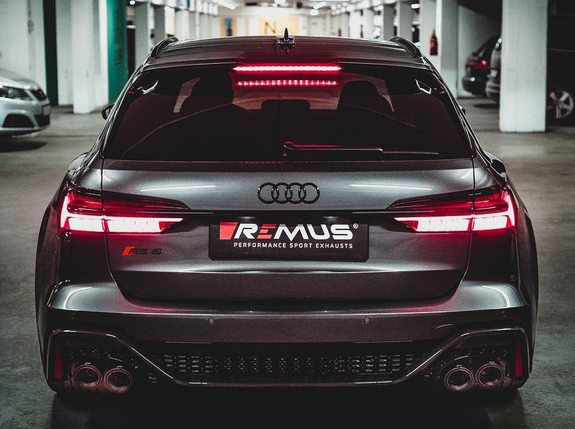 Remus Edelstahl Duplex Racing-Komplettanlage ab VSD Audi RS6 C8 Typ 4K inkl. Endrohrsatz nach Wahl