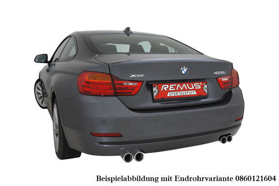 Remus Edelstahl Duplex Sportauspuff BMW 4er 420d F32 F33 F36 Coupe Cabrio u. Gran Coupe inkl. Endrohrsatz nach Wahl