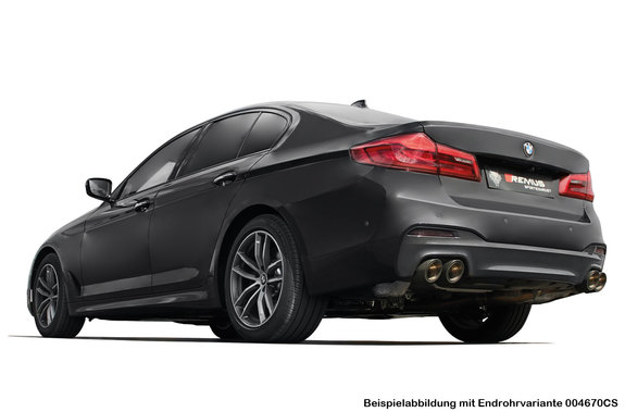 Remus Edelstahl Duplex Racing-Komplettanlage ab Kat BMW 5er G30 G31 540i Limousine u. Touring (bis 09/2020) inkl. Endrohrsatz nach Wahl: 0880171500ANLR