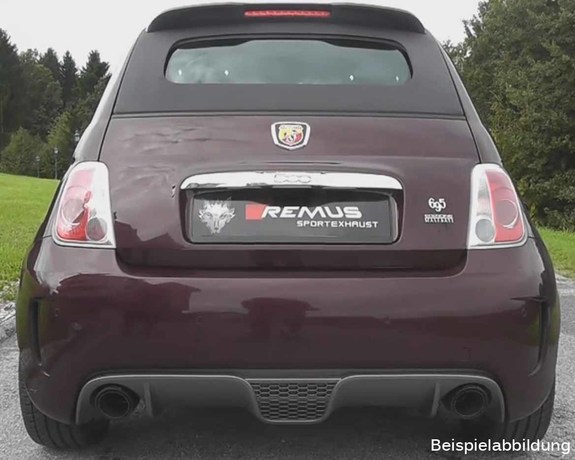 Remus Edelstahl Duplex Sportauspuff Fiat 500 Abarth inkl. Endrohr nach Wahl