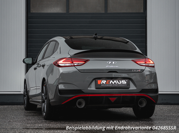 Remus Edelstahl Ø76mm Sportauspuff-Komplettanlage ab OPF mit Klappensteuerung Hyundai i30N Performance Fastback Facelift: 2857231500