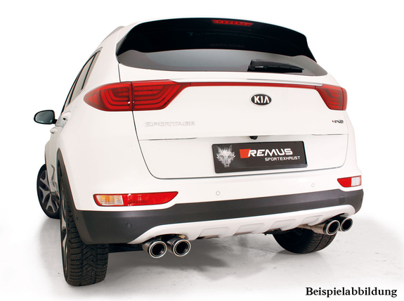 Remus Edelstahl Duplex Sportauspuff Kia Sportage 4 Typ QL ab Bj. 2015 inkl. Endrohrsatz nach Wahl