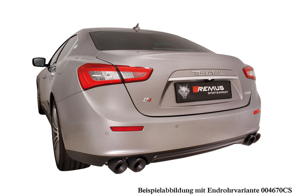 Remus Edelstahl Duplex Sportauspuff Maserati Ghibli 3, S und Q4 inkl Endrohrsatz nach Wahl: 4280140500LRESD