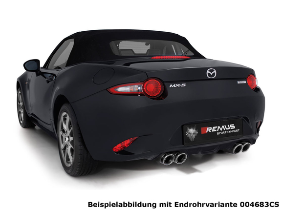 Remus Edelstahl Duplex Sportauspuff-Komplettanlage ab Kat Mazda MX-5 Typ ND ab 2015 inkl. Endrohrsatz nach Wahl: 4560161500ANL
