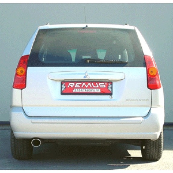 Remus Edelstahl Sportauspuff Mitsubishi Space Star Typ DGO 92x78mm viereckig eingerollt