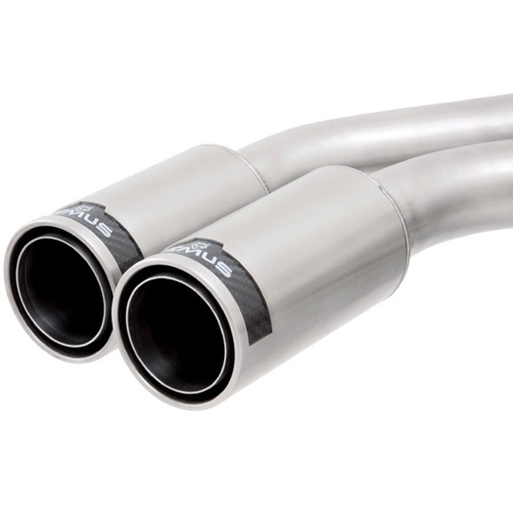 Remus Edelstahl Sportauspuff Peugeot 307 Fließheck 2x84mm Street Race rund eingerollt mit scharfkantigem Innenrohr und Carbonschriftzug: 6640020584C#1