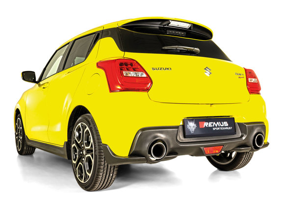 Remus Edelstahl Duplex Sportauspuff-Komplettanlage ab OPF Suzuki Swift Sport 5 Typ AZ 1.4l je 115mm rund Street Race