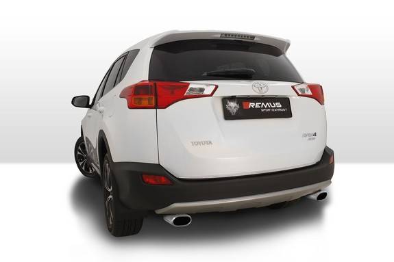 Remus Edelstahl Duplex Sportauspuff Toyota RAV4 4 ab 2013 Typ XA3 2.0D-4D 91KW je 135x85mm flachoval eingerollt abgeschrägt: 9050141518ESD1