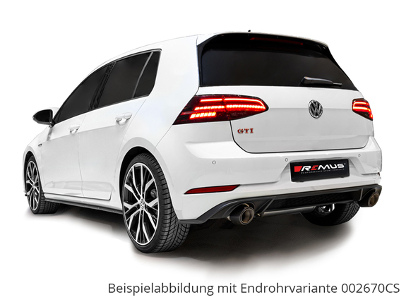 Remus Edelstahl Duplex Racing-Komplettanlage ab Kat VW Golf 7 GTI Facelift  245 Performance + TCR (Mod. mit OPF) ab Bj. 11/2018 inkl. 1 Endrohr  rechts+links nach Wahl ▷ zum Best-Preis kaufen!
