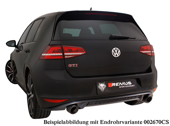 Remus Edelstahl Duplex Sportauspuff VW Golf 7 GTI inkl. 1 Endrohr rechts+links nach Wahl: 9560171500ESD2 Remus Edelstahl Duplex Sportauspuff VW Golf 7 GTI inkl. 1 Endrohr rechts+links nach Wahl: 9560171500ESD2