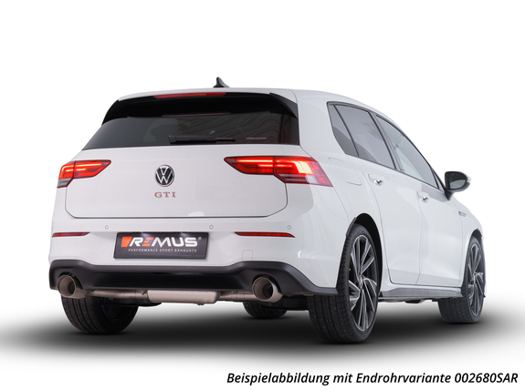 Remus Edelstahl Duplex Sportauspuff-Komplettanlage ab OPF VW Golf 8 GTI inkl. Endrohrsatz nach Wahl: 9510201500ANL Remus Edelstahl Duplex Sportauspuff-Komplettanlage ab OPF VW Golf 8 GTI inkl. Endrohrsatz nach Wahl: 9510201500ANL